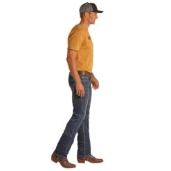 HOOey Dark Vintage Revolver Straight Slim Fit Jeans -HOOey Shop HYMD1RR1CE B lifestyle