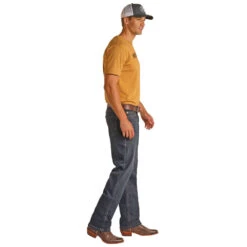 HOOey Dark Wash Relaxed Tapered Stretch Stackable Bootcut Jeans 7 HOOey Dark Wash Relaxed Tapered Stretch Stackable Bootcut Jeans -HOOey Shop HYMDTBR10T BZ lifestyle