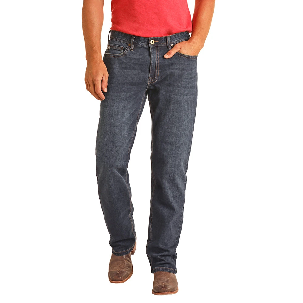 "Dark Wash"Relaxed Fit Stackable Bootcut Hooey Jeans 4 "Dark Wash"Relaxed Fit Stackable Bootcut Hooey Jeans - Image 2