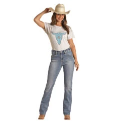 HOOey Medium Vintage High Rise Bootcut Jeans -HOOey Shop HYWD4HR16A AZ lifestyle