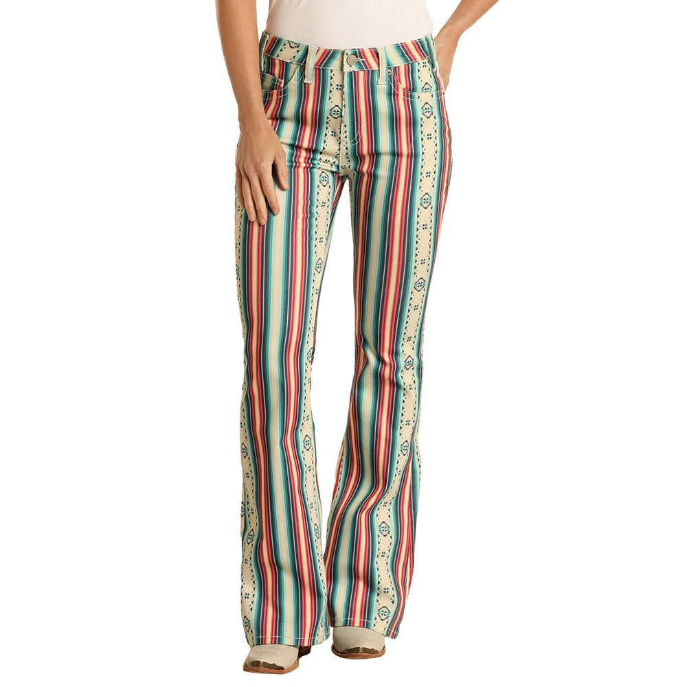 HOOey "Serape Stripes" Flare Ladies Jeans 4 HOOey "Serape Stripes" Flare Ladies Jeans - Image 2