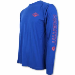 HOOey "Captain" Blue/Coral Long Sleeve Tee