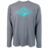 HOOey "Graphite" Grey/Turquoise Long Sleeve Tee -HOOey Shop Habitat diamond gray 1 17578.1558745718.1280.1280
