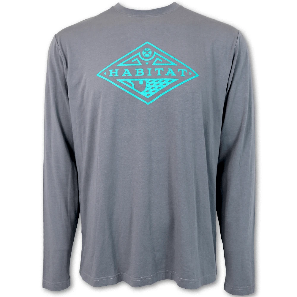 HOOey "Graphite" Grey/Turquoise Long Sleeve Tee 3 HOOey "Graphite" Grey/Turquoise Long Sleeve Tee