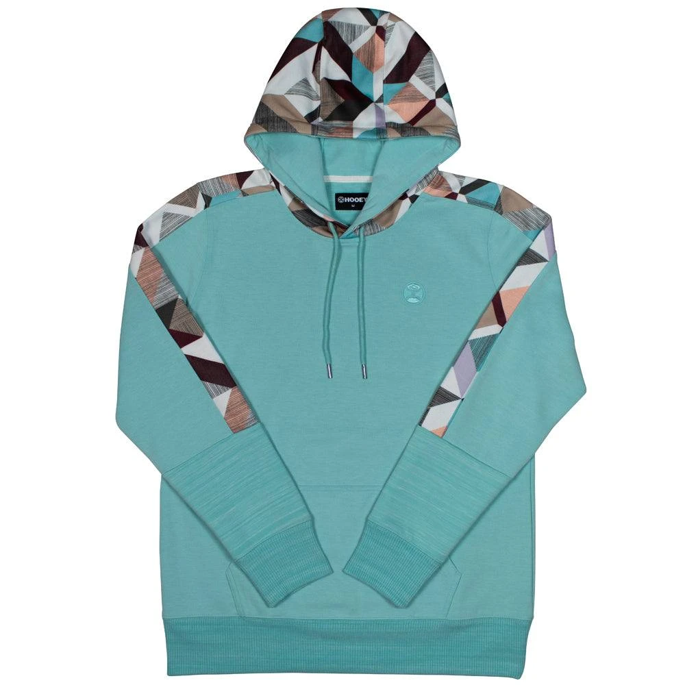 HOOey "Canyon" Turquoise W/Multi Color Pattern Hoody 3 HOOey "Canyon" Turquoise W/Multi Color Pattern Hoody