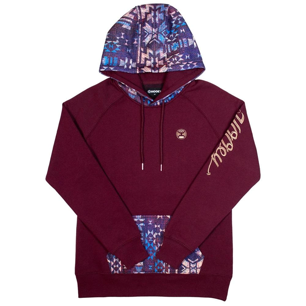 HOOey "Veracruz" Maroon W/Aztec Pattern Hoody 3 HOOey "Veracruz" Maroon W/Aztec Pattern Hoody