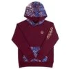HOOey Youth "Veracruz" Maroon W/Aztec Pattern Hoody -HOOey Shop IMG 2082