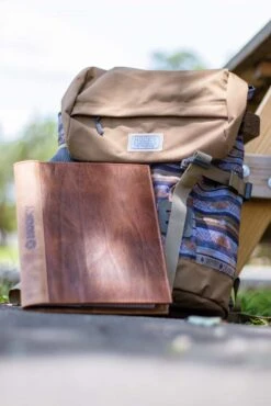 "Topper" Hooey Backpack Grey/Tan Stripe Pattern W/Tan Accents -HOOey Shop IMG 9216