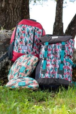 "Rockstar" Hooey Backpack Cream/Rose/Turquoise Feather Aztec W/Rose/Black Accents -HOOey Shop IMG 9359 7a0f162a ca94 43c7 9fe8 002a3117f270