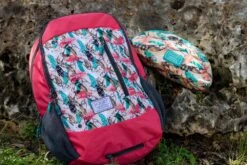 "Rockstar" Hooey Backpack Cream/Rose/Turquoise Feather Aztec W/Rose/Black Accents -HOOey Shop IMG 9367