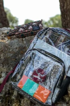 HOOey "Nitro" Clear Backpack W/Multi Color Serape Accents -HOOey Shop IMG 9397
