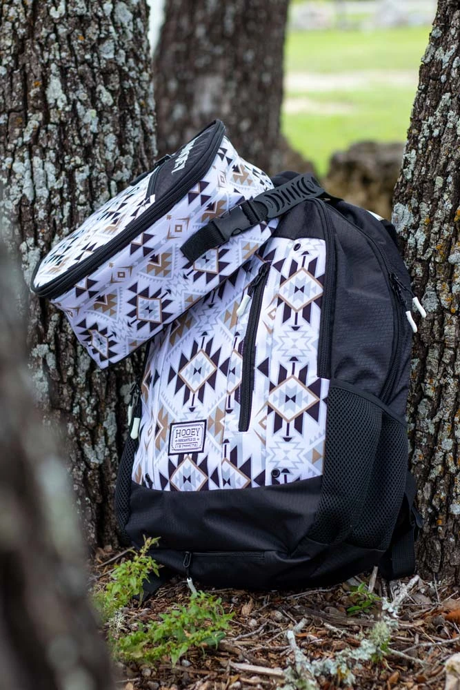 "Rockstar"Hooey Backpack White/Cream Aztec Pattern W/Black 6 "Rockstar"Hooey Backpack White/Cream Aztec Pattern W/Black - Image 4