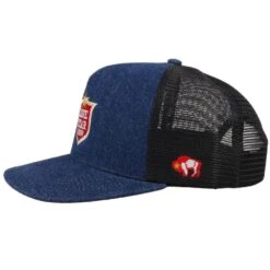 HOOey American Made "Lone Star" Denim/Black Trucker Hat -HOOey Shop LS01005