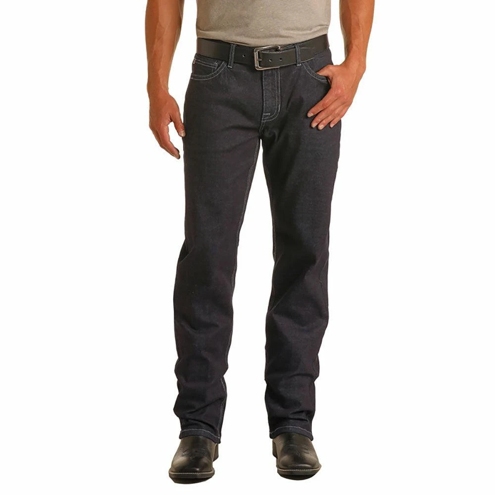 HOOey "Dark Wash" Raw Denim Double Barrel Stackable Bootcut Jeans 4 HOOey "Dark Wash" Raw Denim Double Barrel Stackable Bootcut Jeans - Image 2