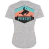 HOOey "Ranchero" Grey W/Teal/Orange Logo T-shirt -HOOey Shop PT1645GY Back
