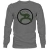 HOOey "Roughy 2.0" Grey W/Olive & Black Long Sleeve T-shirt -HOOey Shop RT1509GY FRONT