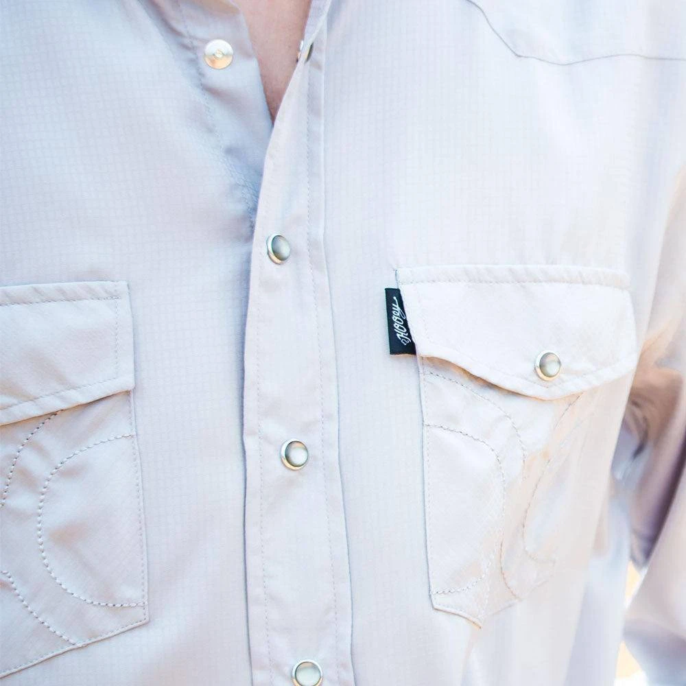 HOOey "Sol" Grey Long Sleeve Pearl Snap Shirt 5 HOOey "Sol" Grey Long Sleeve Pearl Snap Shirt - Image 3