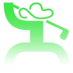 Large Hooey Golf Green Sticker