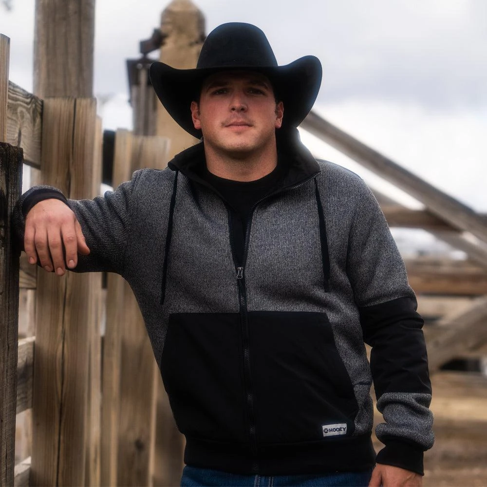 "Hooey Full Zip Tech Jacket" Grey/Black 5 "Hooey Full Zip Tech Jacket" Grey/Black - Image 3