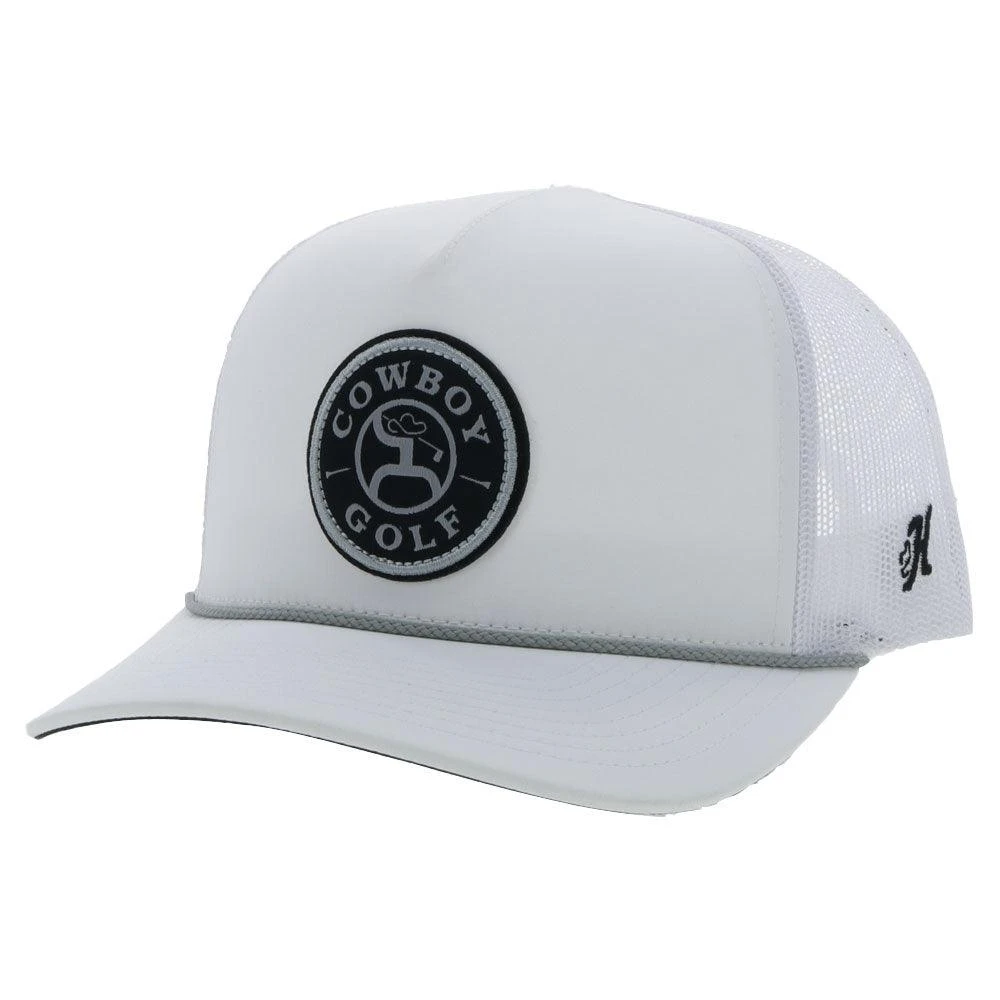 HOOey "Cowboy Golf" White Hat W/ Round Patch 3 HOOey "Cowboy Golf" White Hat W/ Round Patch