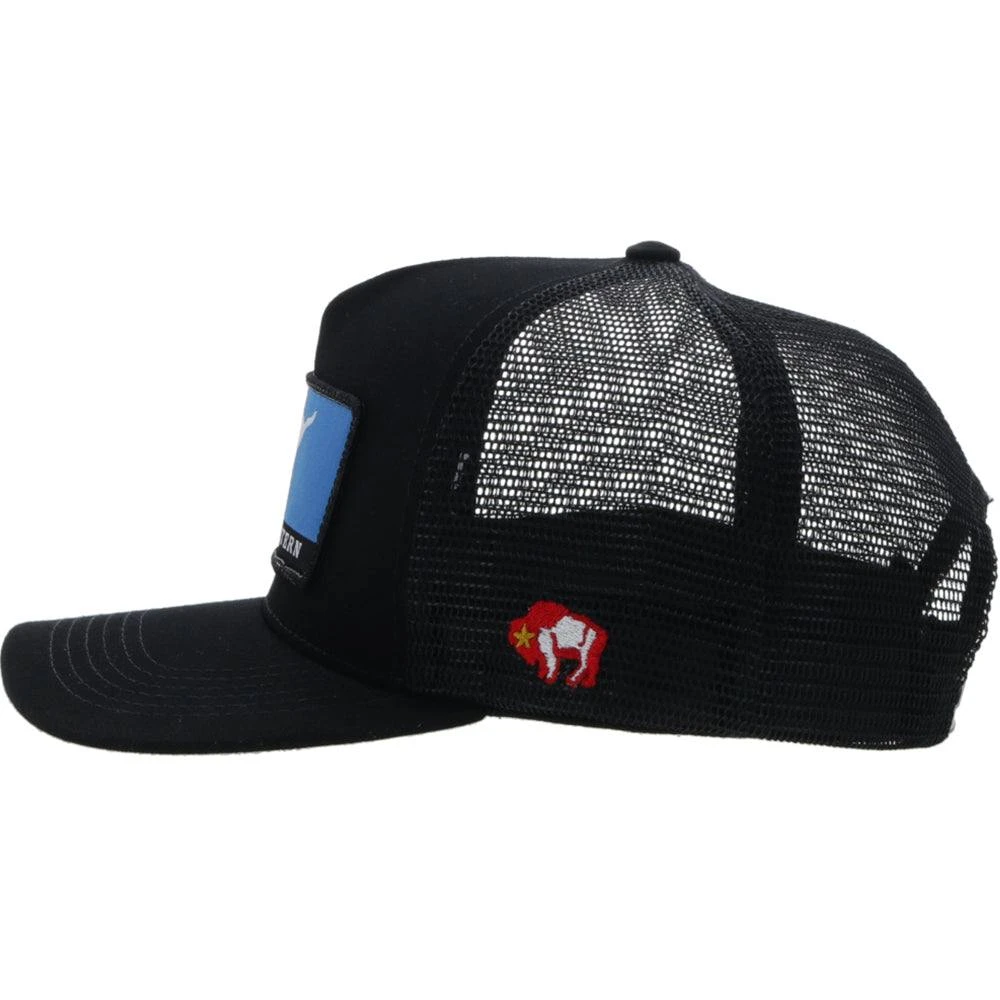 HOOey Wright Brothers Hat Black W/red & Blue Patch 5 HOOey Wright Brothers Hat Black W/red & Blue Patch - Image 3