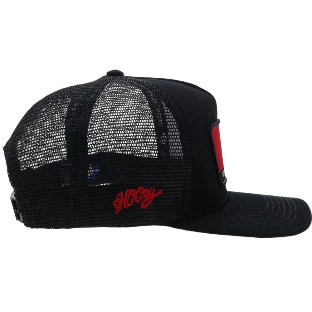 HOOey Wright Brothers Hat Black W/red & Blue Patch 6 HOOey Wright Brothers Hat Black W/red & Blue Patch - Image 4