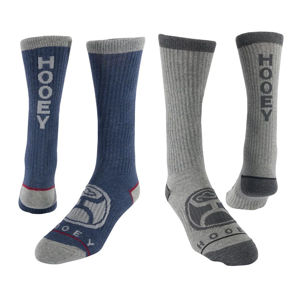 Hooey Athletic Boot 2-Pack Navy/Dark Gray Socks 3 Hooey Athletic Boot 2-Pack Navy/Dark Gray Socks