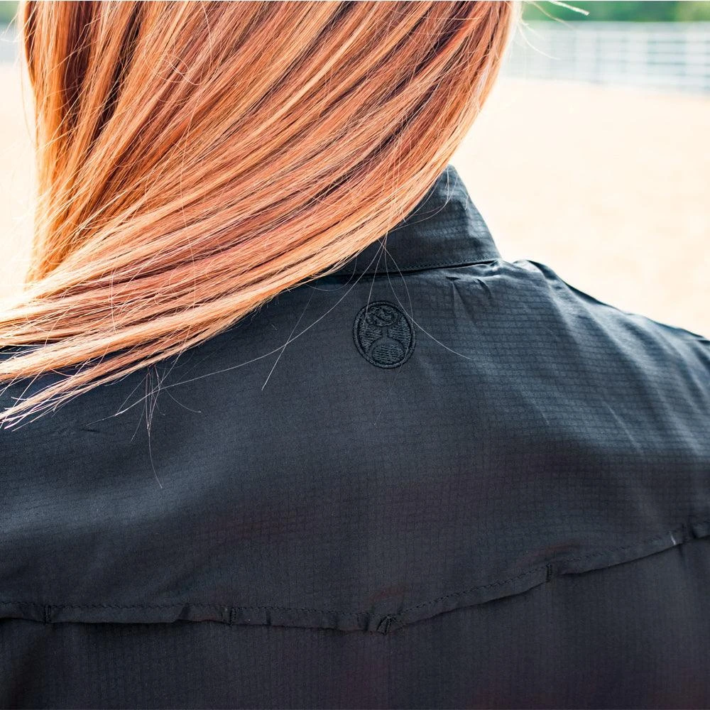 HOOey "Sol" Ladies Black Long Sleeve Pearl Snap Shirt 7 HOOey "Sol" Ladies Black Long Sleeve Pearl Snap Shirt - Image 5