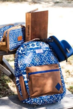 "Recess" Hooey Backpack Navy/White W/Aztec -HOOey Shop bp 108