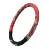 Western Floral Red Hooey Steering Wheel Cover -HOOey Shop c0001601 601 hoo auto swc riggin western floral red 1 3qtr l main