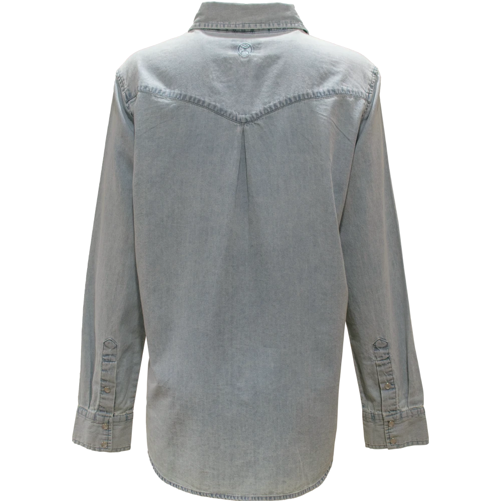 HOOey Ladies Chambray Denim Long Sleeve Shirt 4 HOOey Ladies Chambray Denim Long Sleeve Shirt - Image 2
