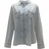 HOOey Ladies Chambray Denim Long Sleeve Shirt -HOOey Shop ecom HT1678DE front